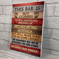 Bartender License Plaque Bar Signs For Home Pub Bar Garden