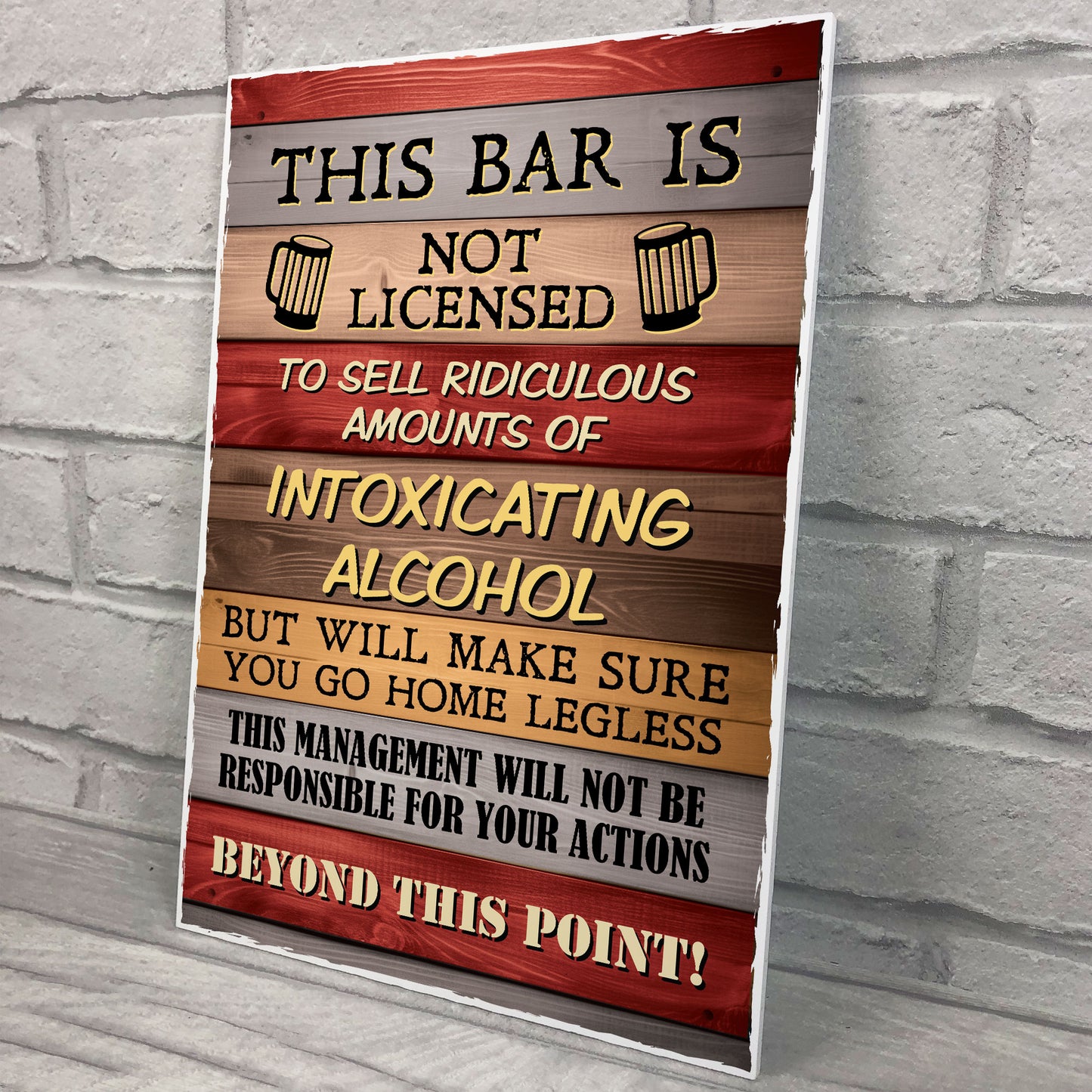 Bartender License Plaque Bar Signs For Home Pub Bar Garden