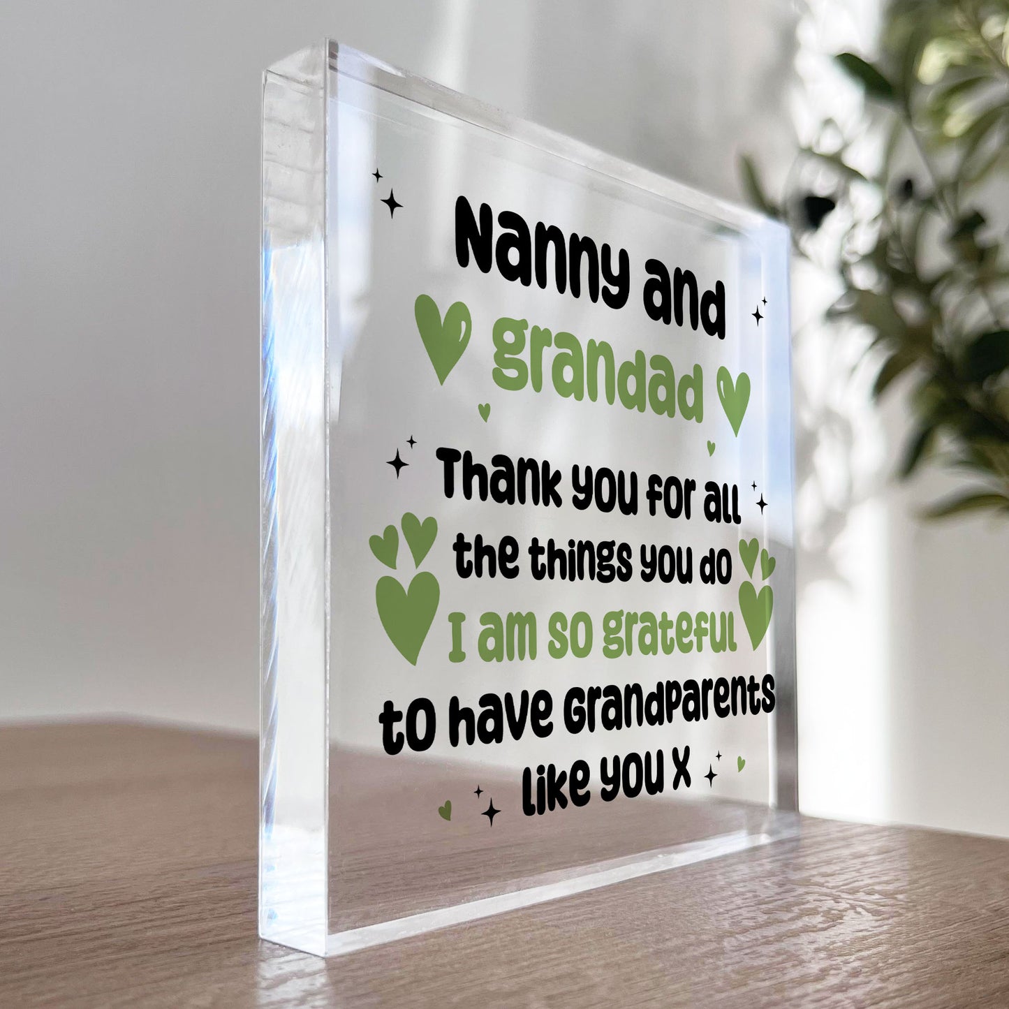 Nanny And Grandad Gift Plaque Christmas Birthday Gifts For Nanny