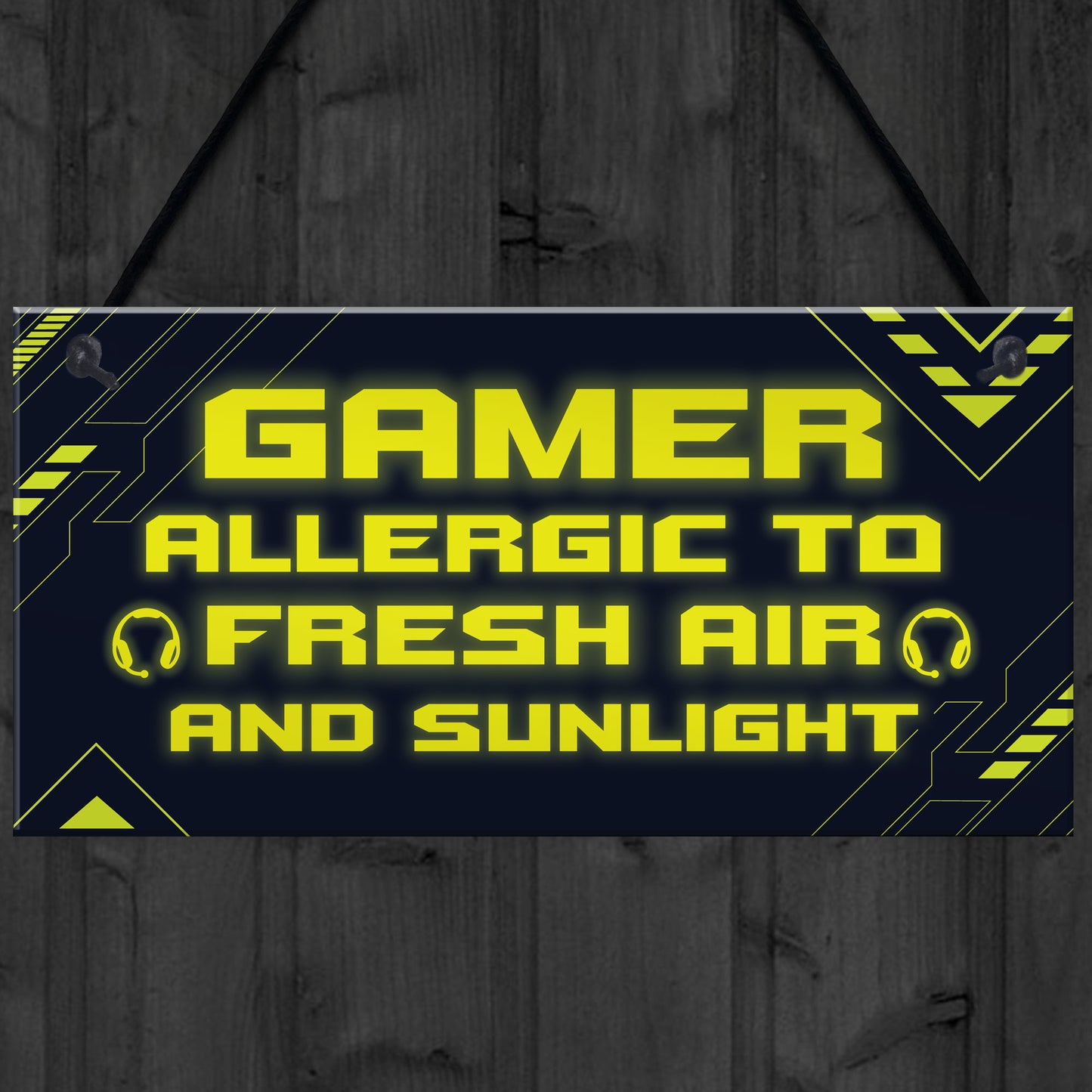 Funny Gamer Sign Hanging Door Bedroom Plaque Son Brother Gift