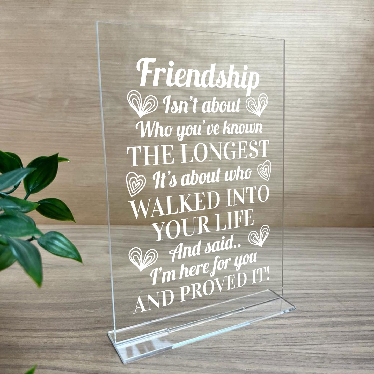 Best Friend Sign Friendship Gift Standing Plaque Thank You Gift
