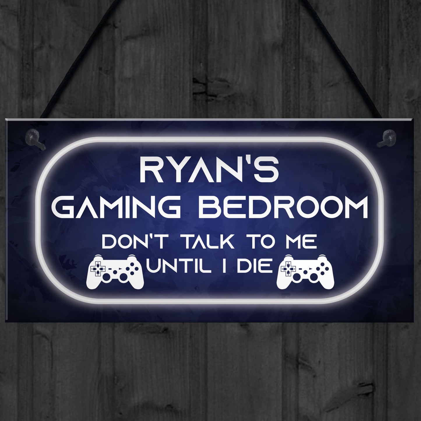 PERSONALISED Neon Effect Gaming Bedroom Sign PS4 Lover Gift