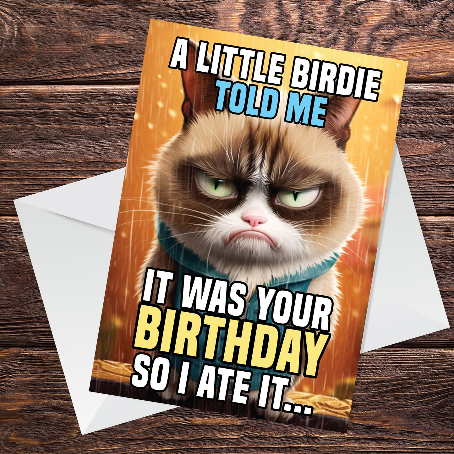Humorous Birthday Card From Cat Funny Card For Men Women