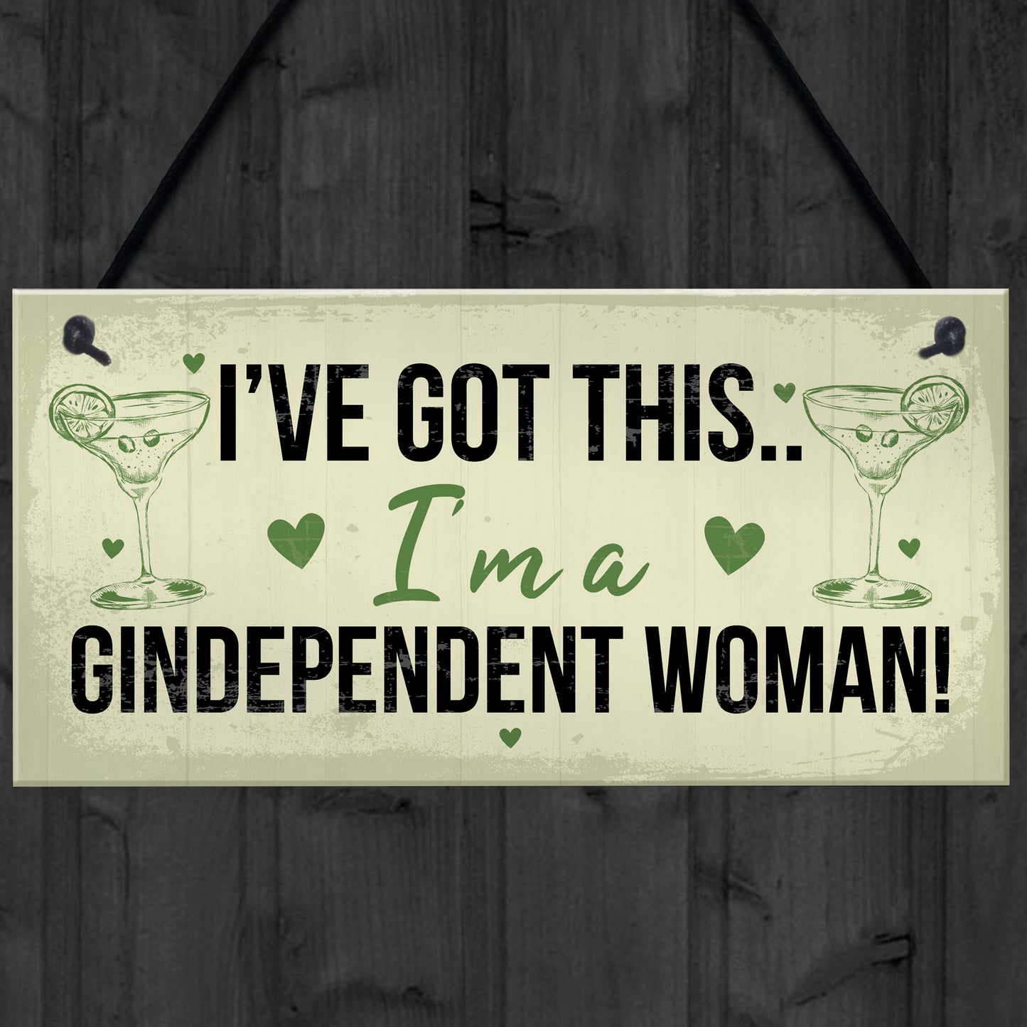 Gindependent Funny Alcohol Man Cave Home Bar Plaque Pub Sign