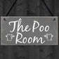 The Poo Room Shabby Chic Bathroom Toilet Loo Plaque Door Sign
