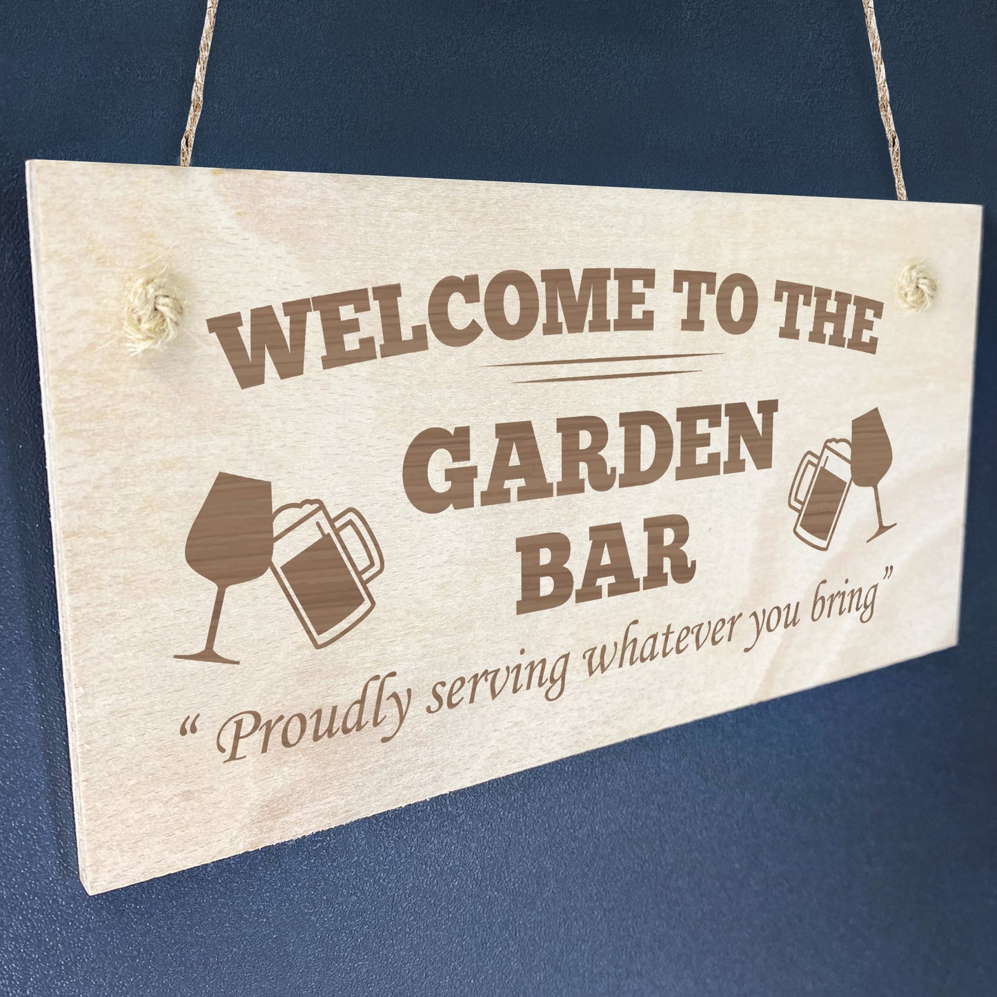 Welcome To The Garden Bar Sign Wood Sign Garden Plaque Bar Signs