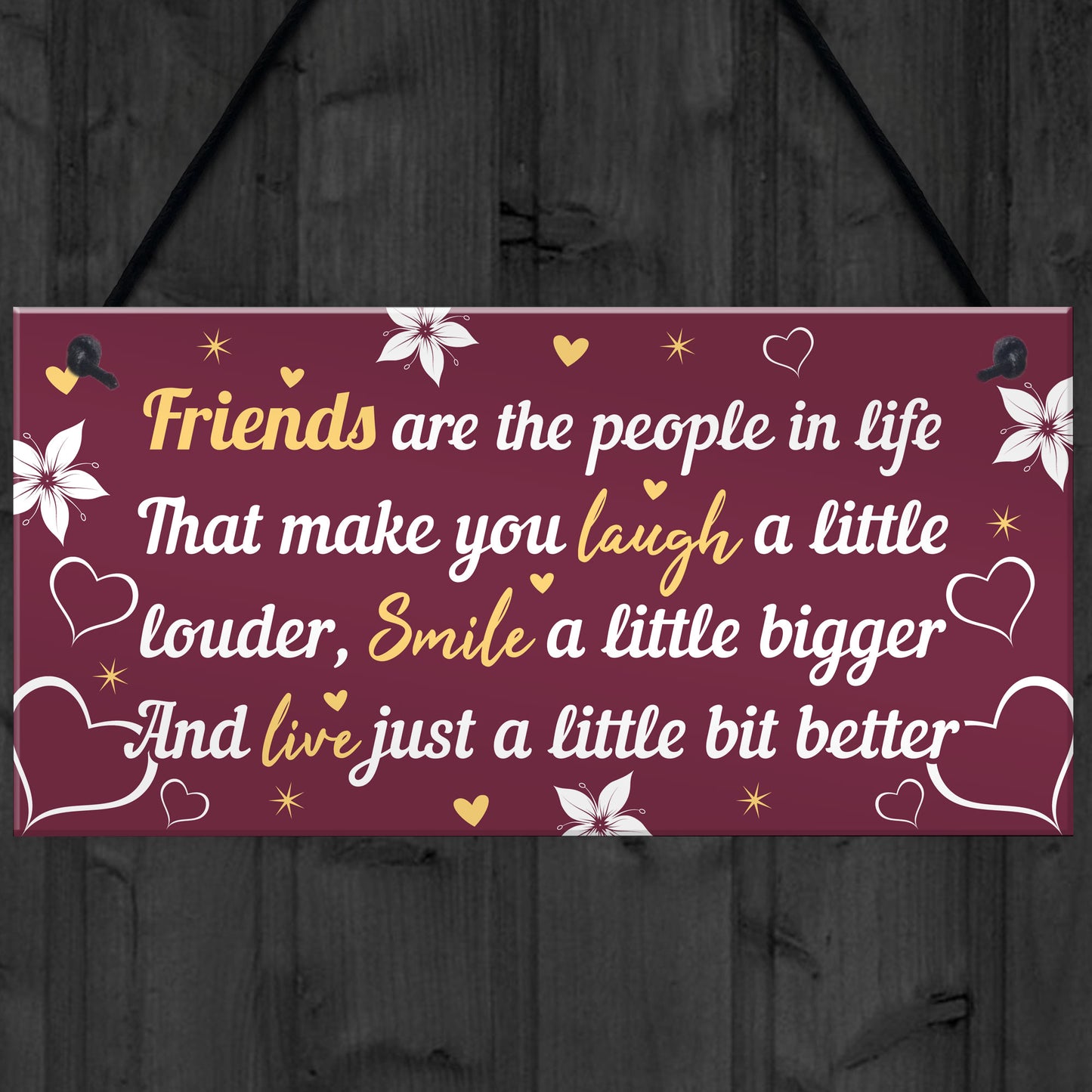 BEST FRIEND PLAQUE Thank You Gift For Her Birthday Gifts For Her