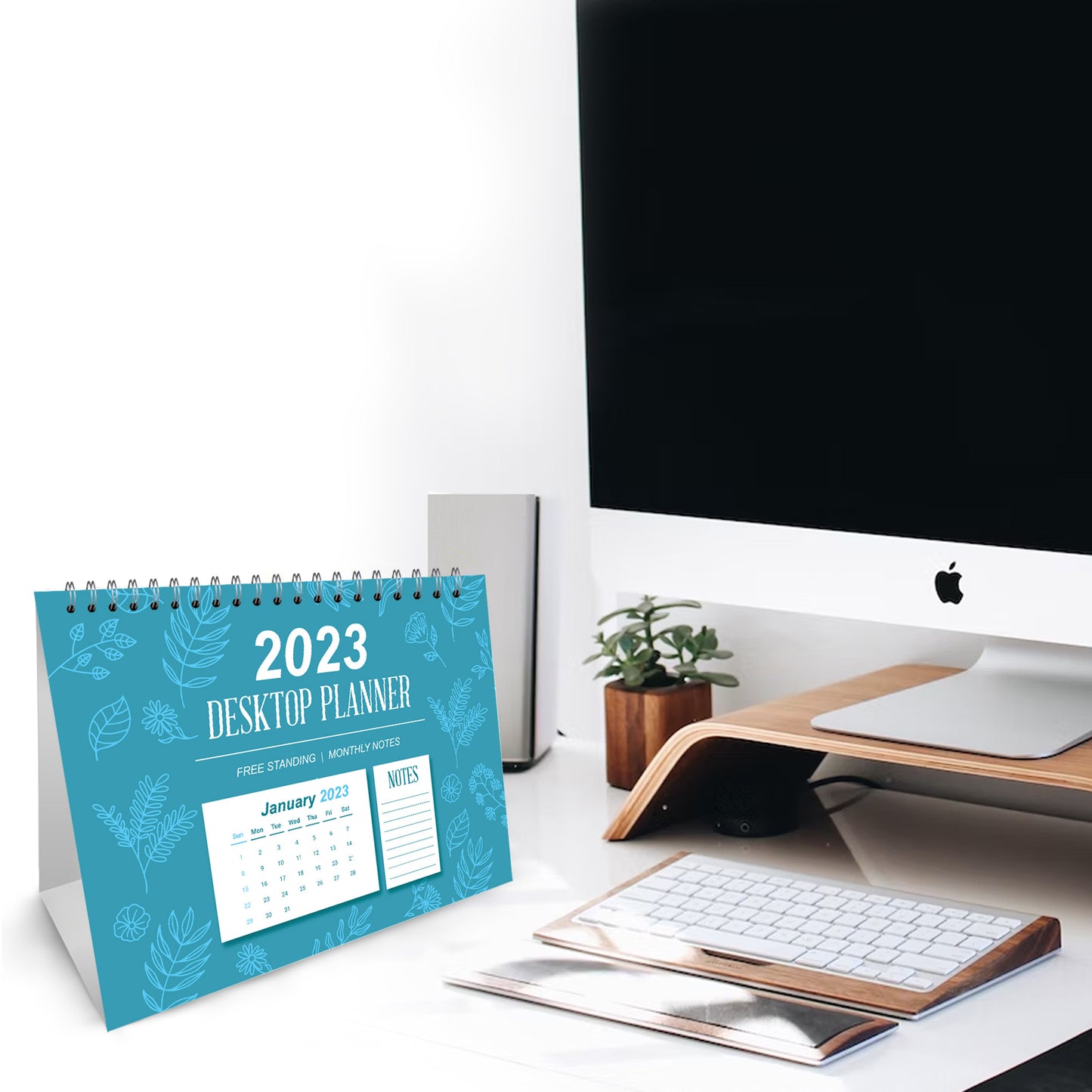 2023 Desk Planner Office Calendar Month To View Freestanding