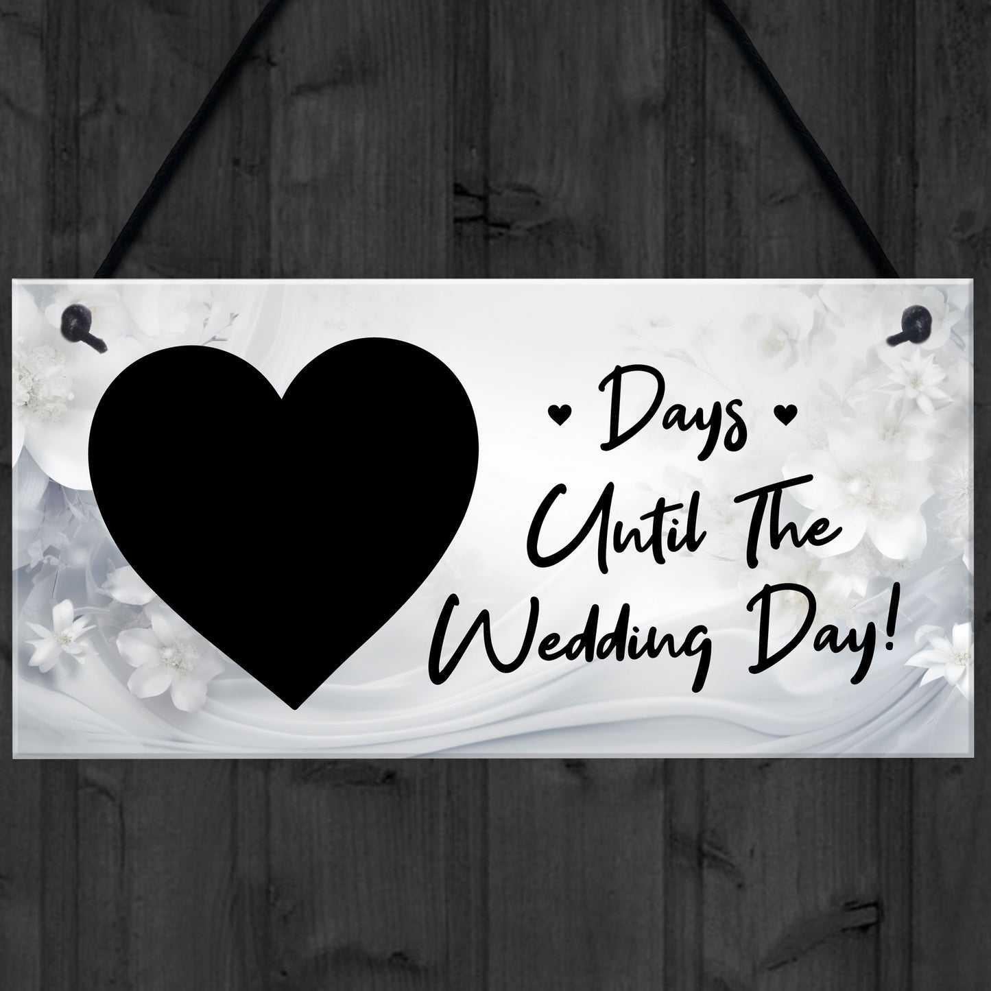 Wedding Countdown Plaque For Bride To Be Engagement Gifts