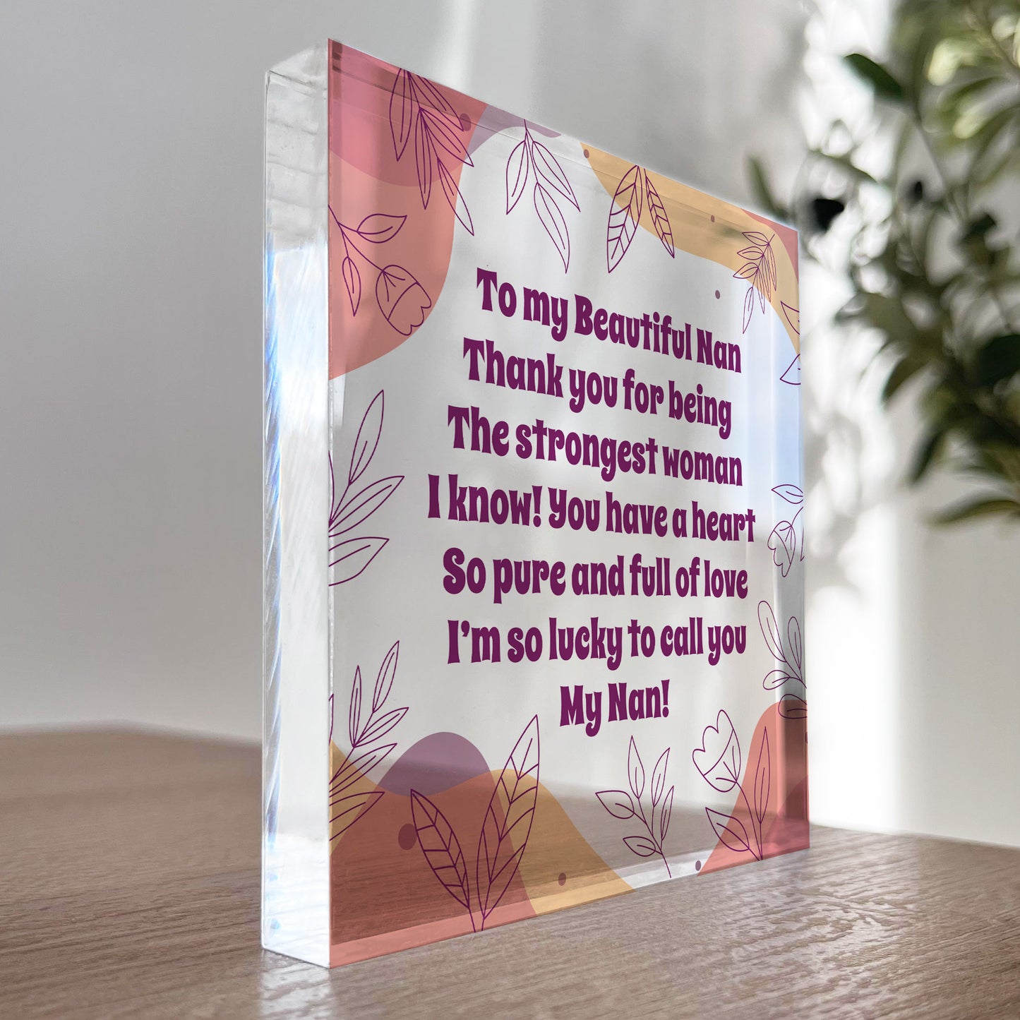 Nan Gift For Birthday Christmas Acrylic Block Special Nan Gifts