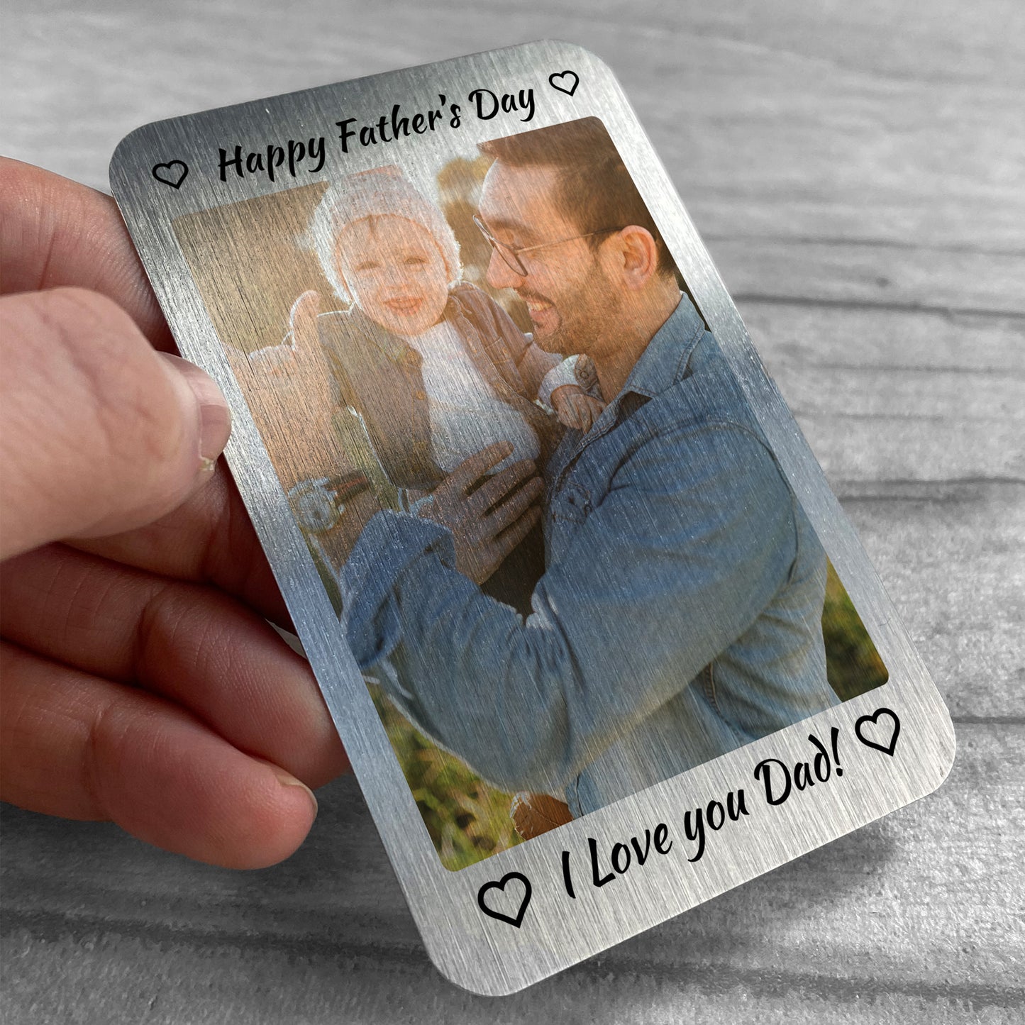 Special Fathers Day Gift For Dad Daddy Personalised Photo Card