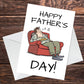 Funny Fathers Day Card Asleep Dad Cards Joke Humour Card For Dad