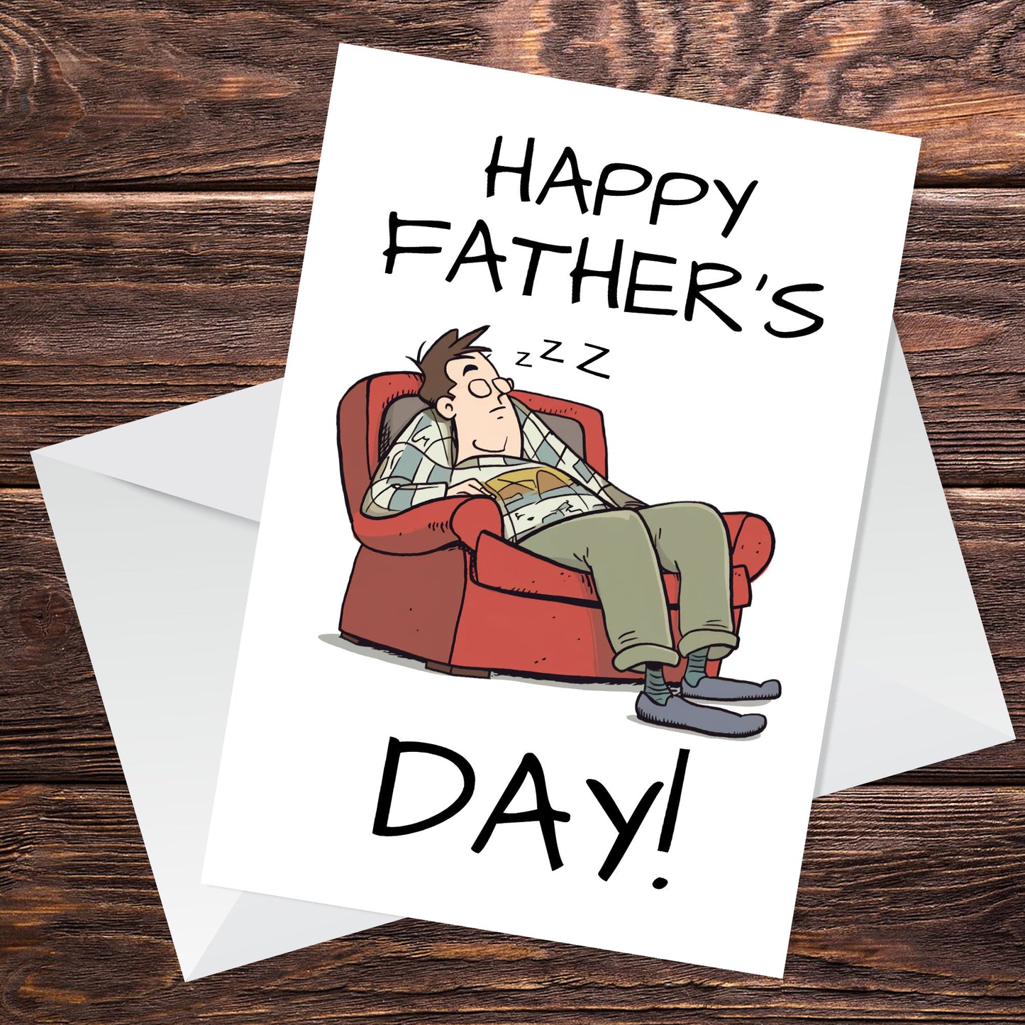 Funny Fathers Day Card Asleep Dad Cards Joke Humour Card For Dad