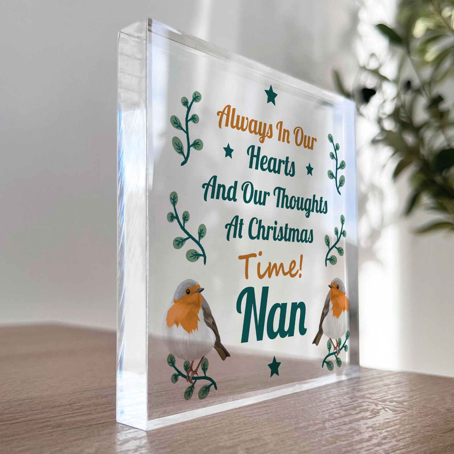 Memorial Christmas Plaque For Nan Keepsake Memorial Plaque