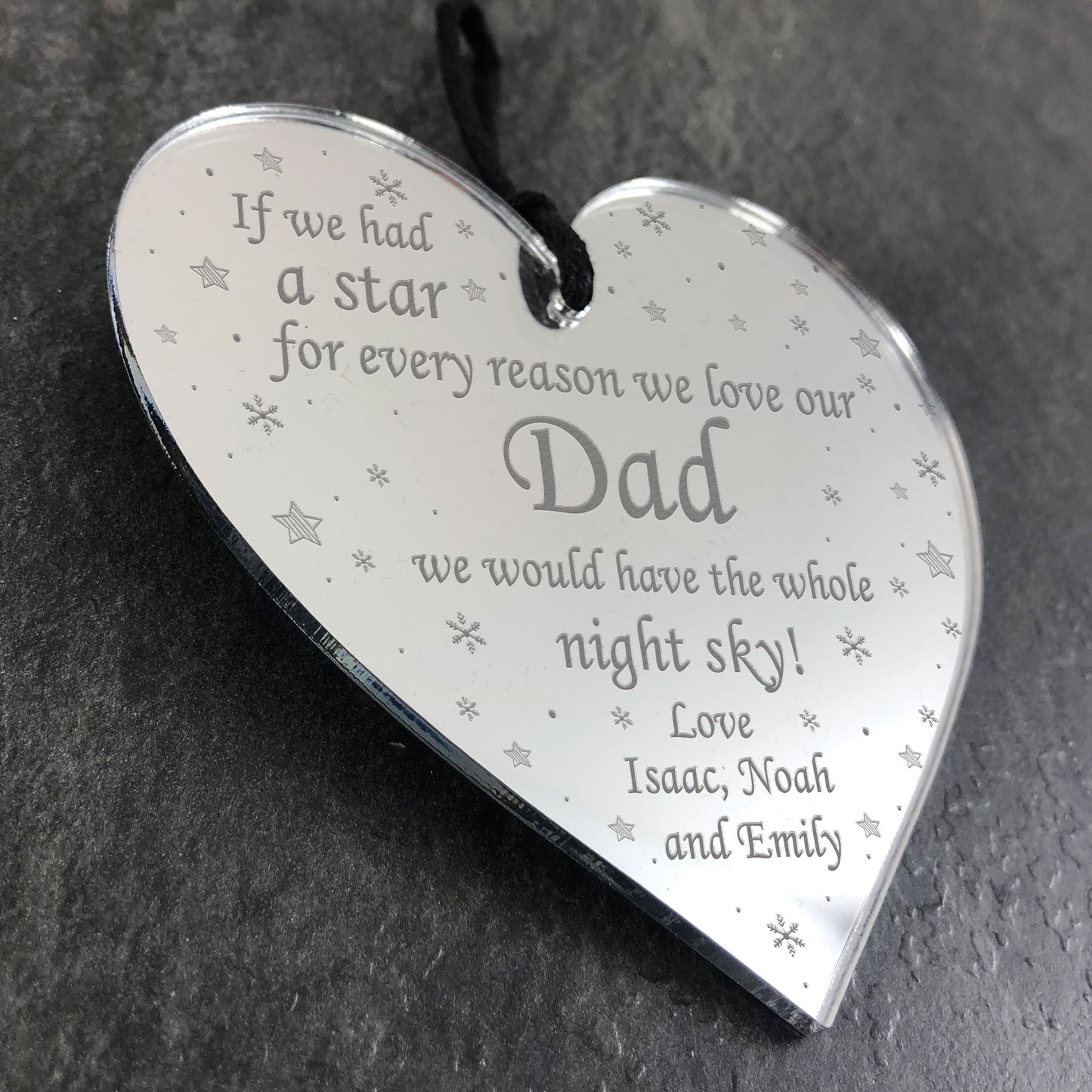 Personalised Gift For Dad Daddy Heart Gift For Him Birthday Xmas