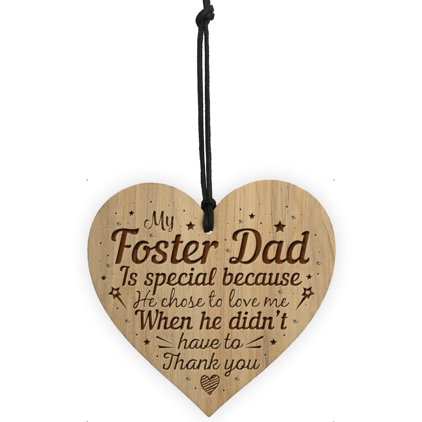 Foster Dad Gift For Birthday Christmas THANK YOU Gift Heart
