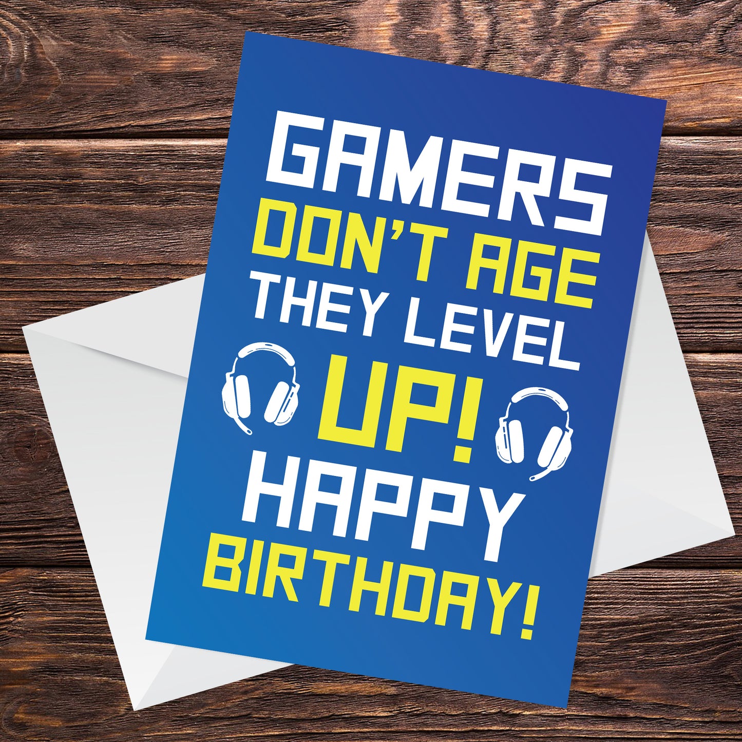 FUNNY Humour Birthday Card For Him GAMING CARD Level Up Card