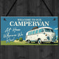 Campervan Welcome Sign Novelty Wall Hanging Caravan Decor Gift