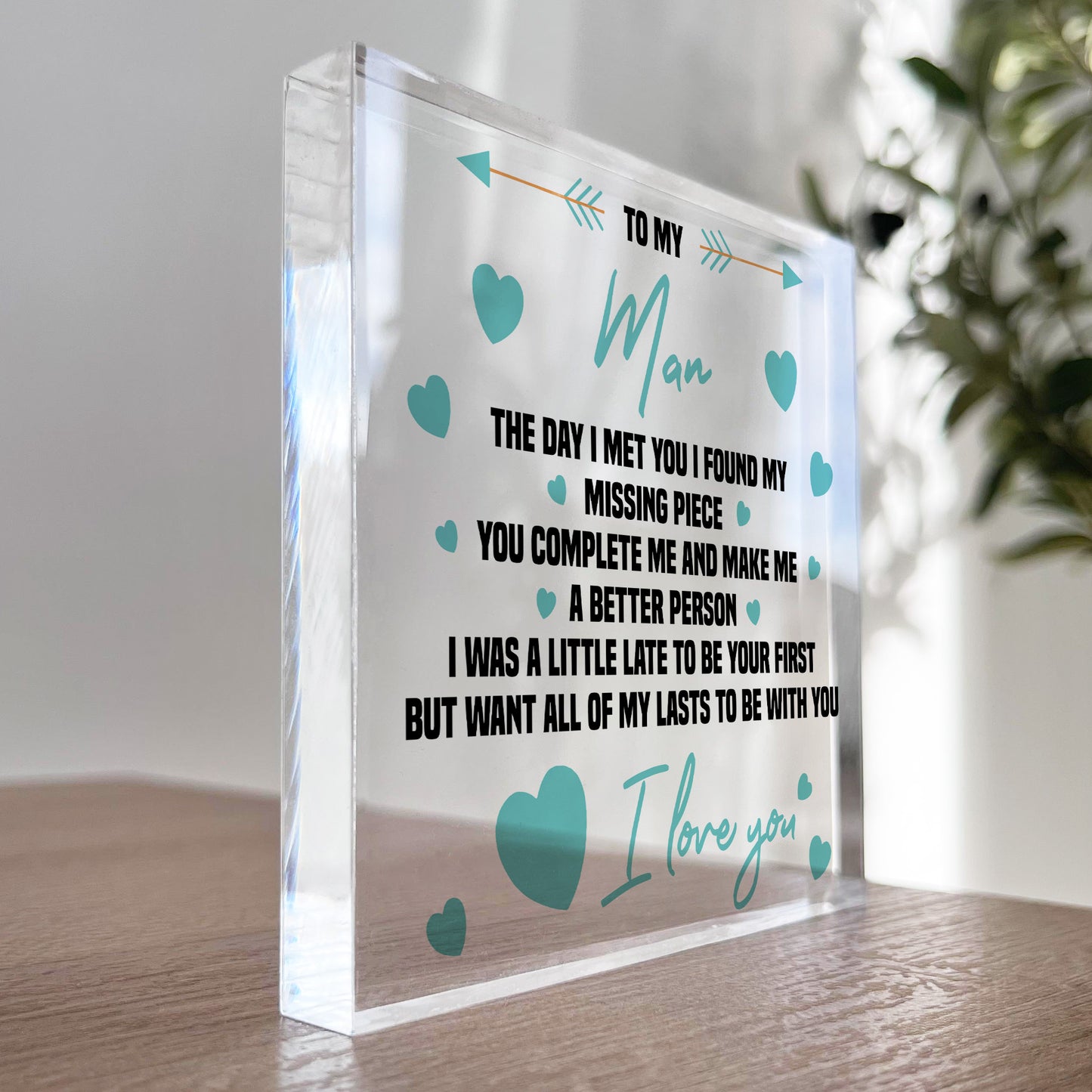 Gift For Husband Boyfriend Acrylic Block Birthday Gift For Him