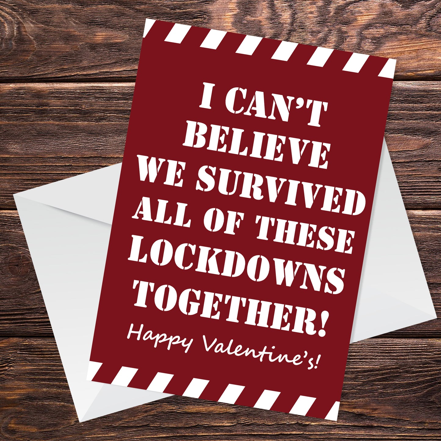Funny Hilarious Valentines Day Card For Him Her Lockdown Design