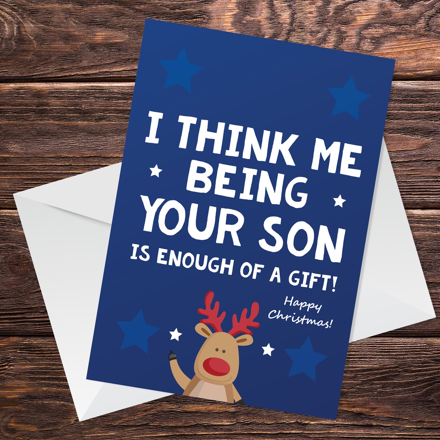Funny Christmas Card For Dad From Son Rude Card For Him Xmas
