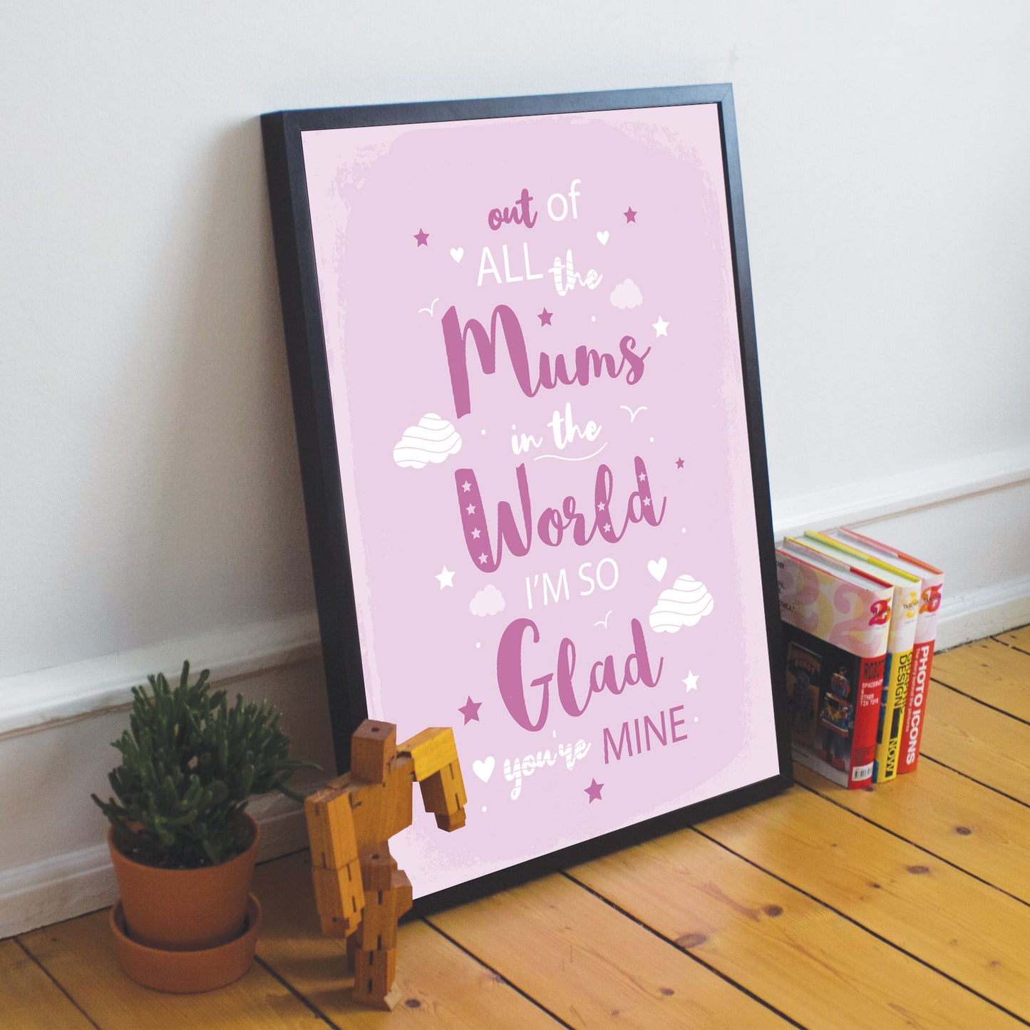 FRAMED MUM Print Birthday Gift For Mum Gift From Daughter Son
