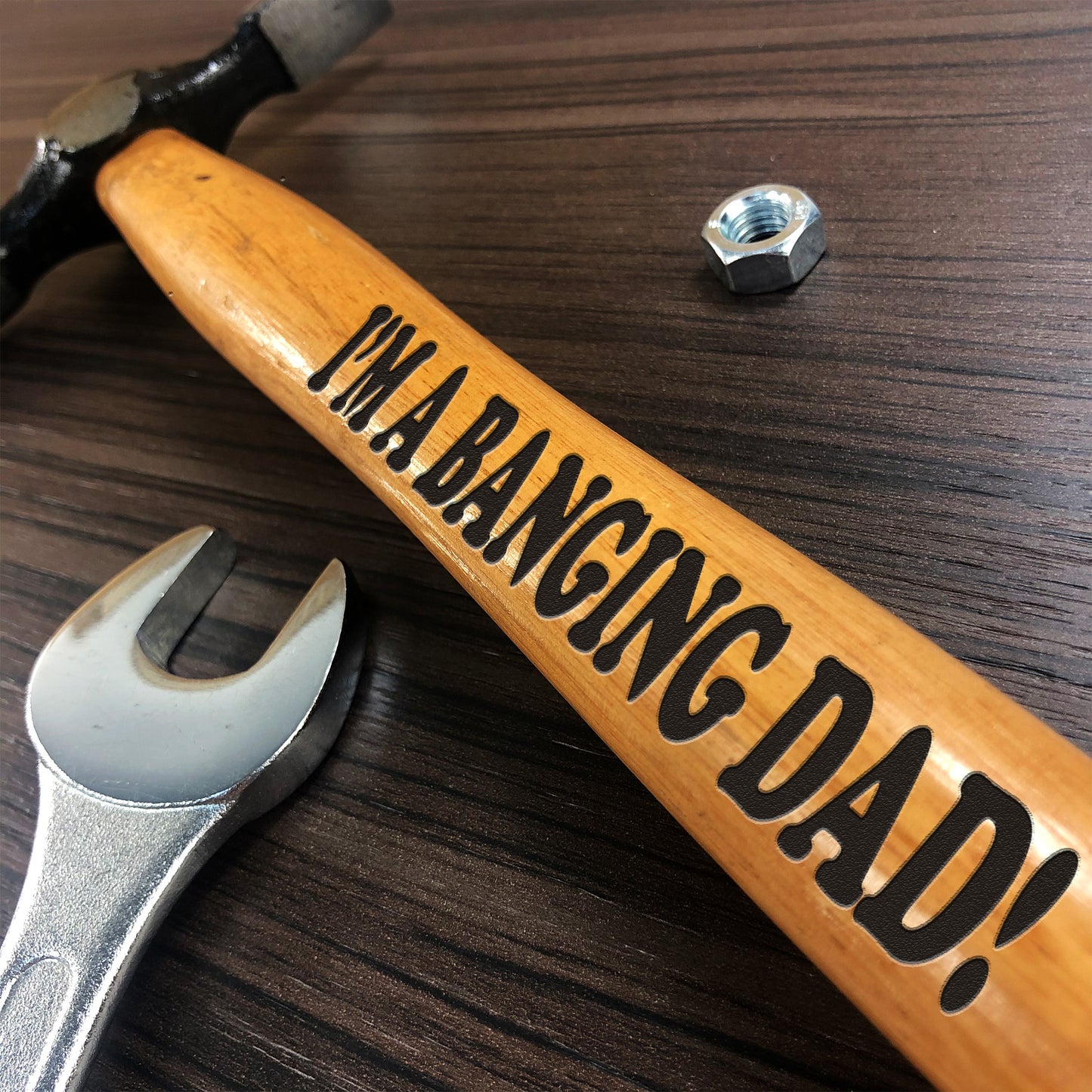Funny JOKE Christmas Birthday Gift For Dad Engraved Hammer Gift
