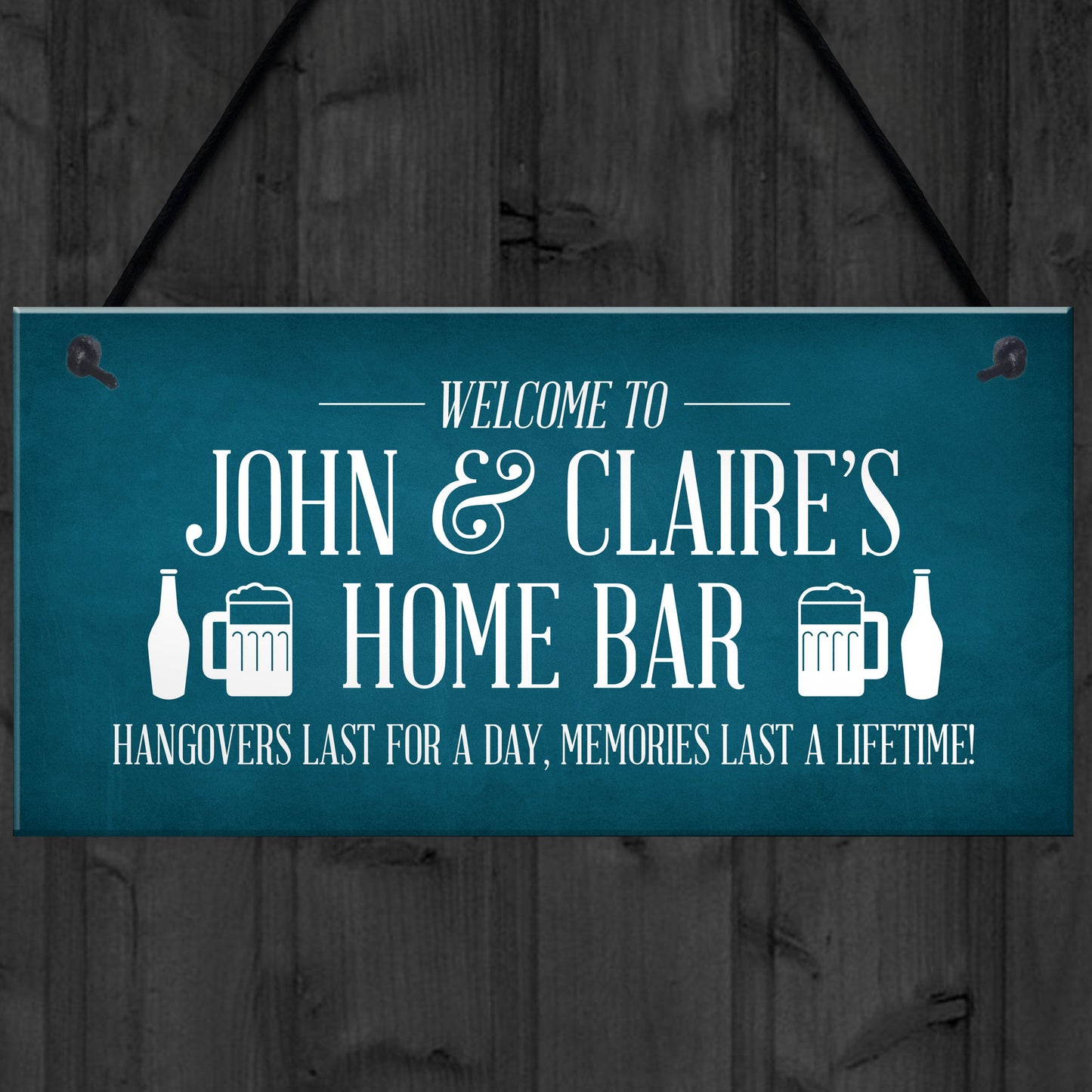 Funny Home Bar Sign Personalised Garden Shed Sign Alcohol Beer