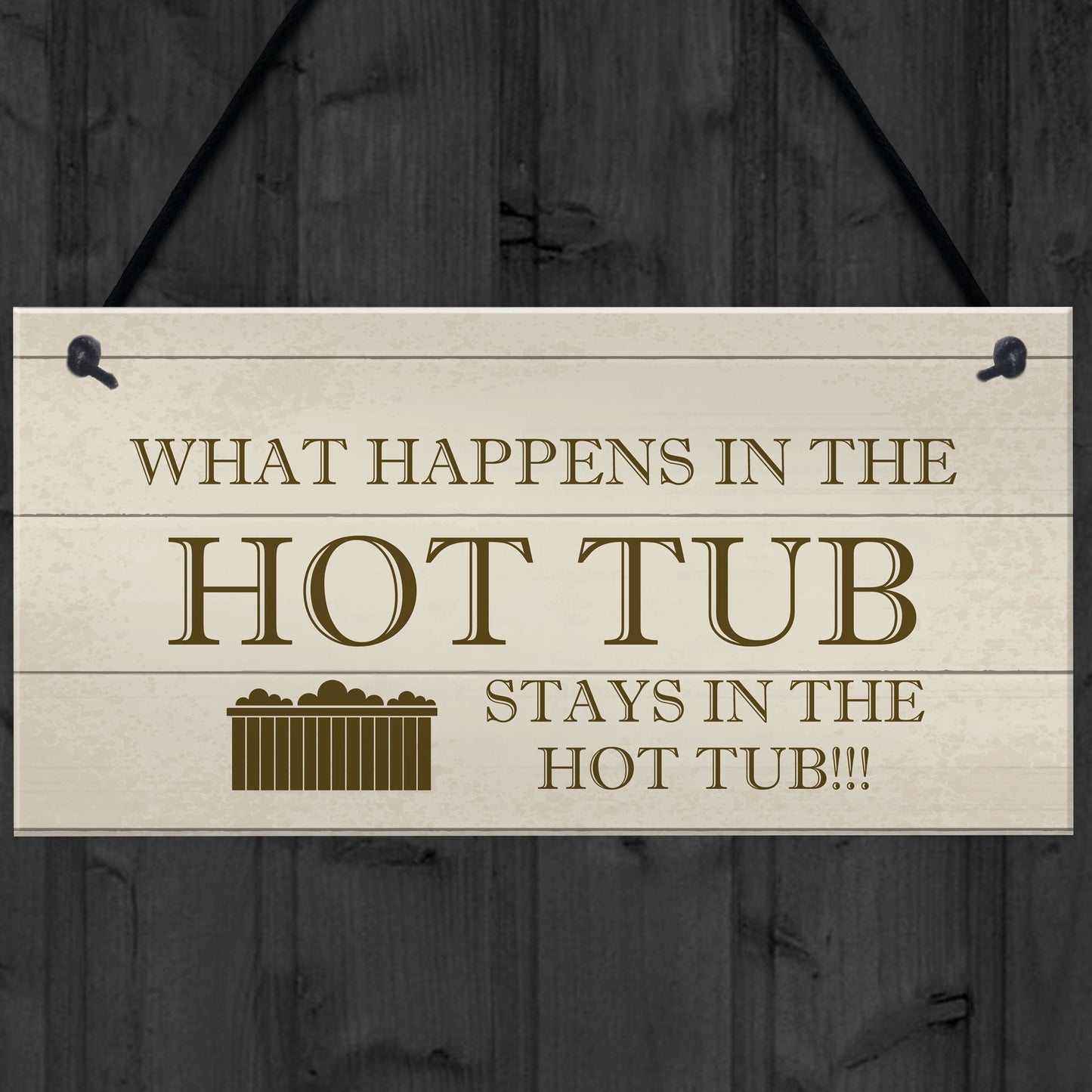 Shabby Chic Hot Tub Sign Funny Hot Tub Accessories Gift