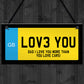 Number Plaque Love You Sign Dad Gift For Fathers Day Birthday