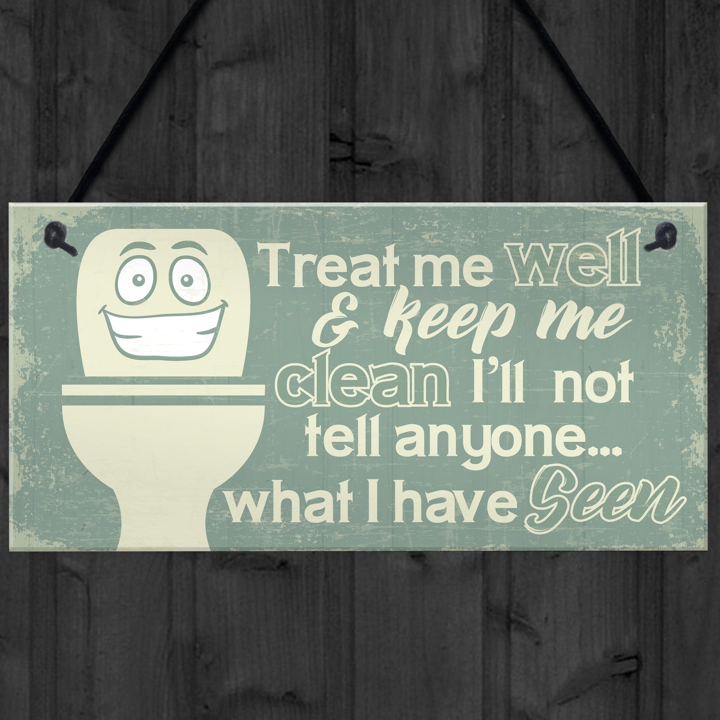 Funny BATHROOM Signs Shabby Chic Door Plaque Sign for Toilet