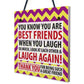 Best Friends Laugh Friendship Christmas Home Gift Hanging Plaque