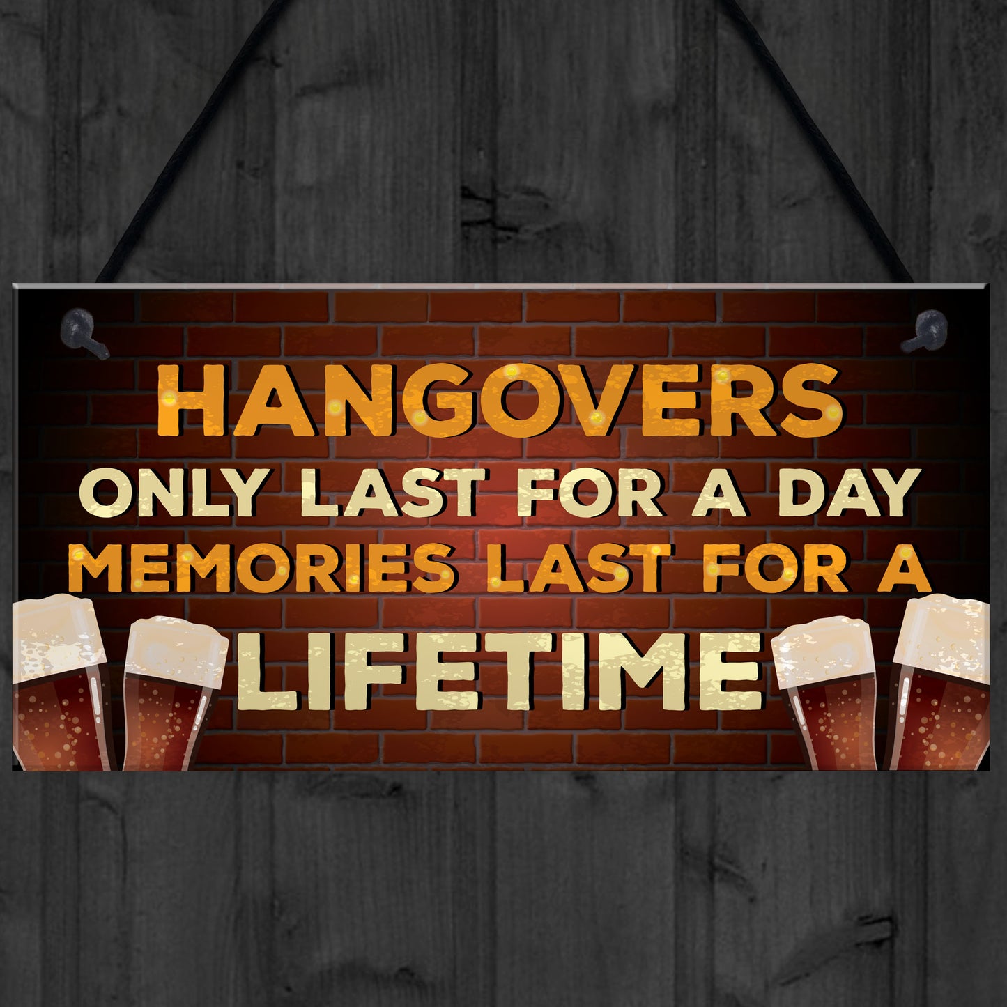Alcohol Gin Beer Vodka Gift Hanging Home Bar Pub Garden Sign