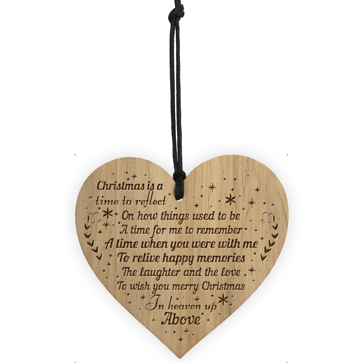 Family Memorial Plaque Wood Christmas Tree Bauble Memorial Gift