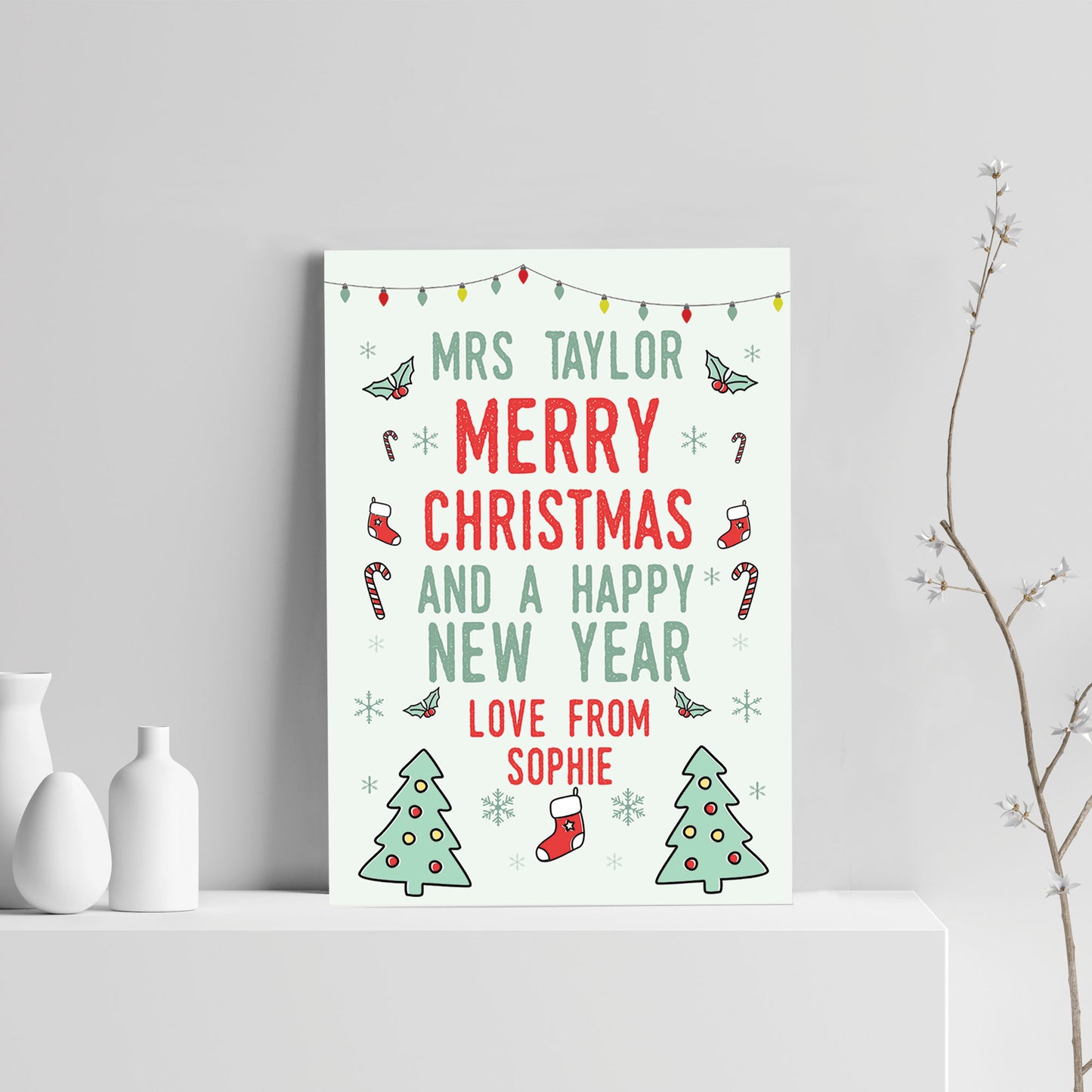 Christmas Gift For Teacher Teaching Assistant PERSONALISED Gift