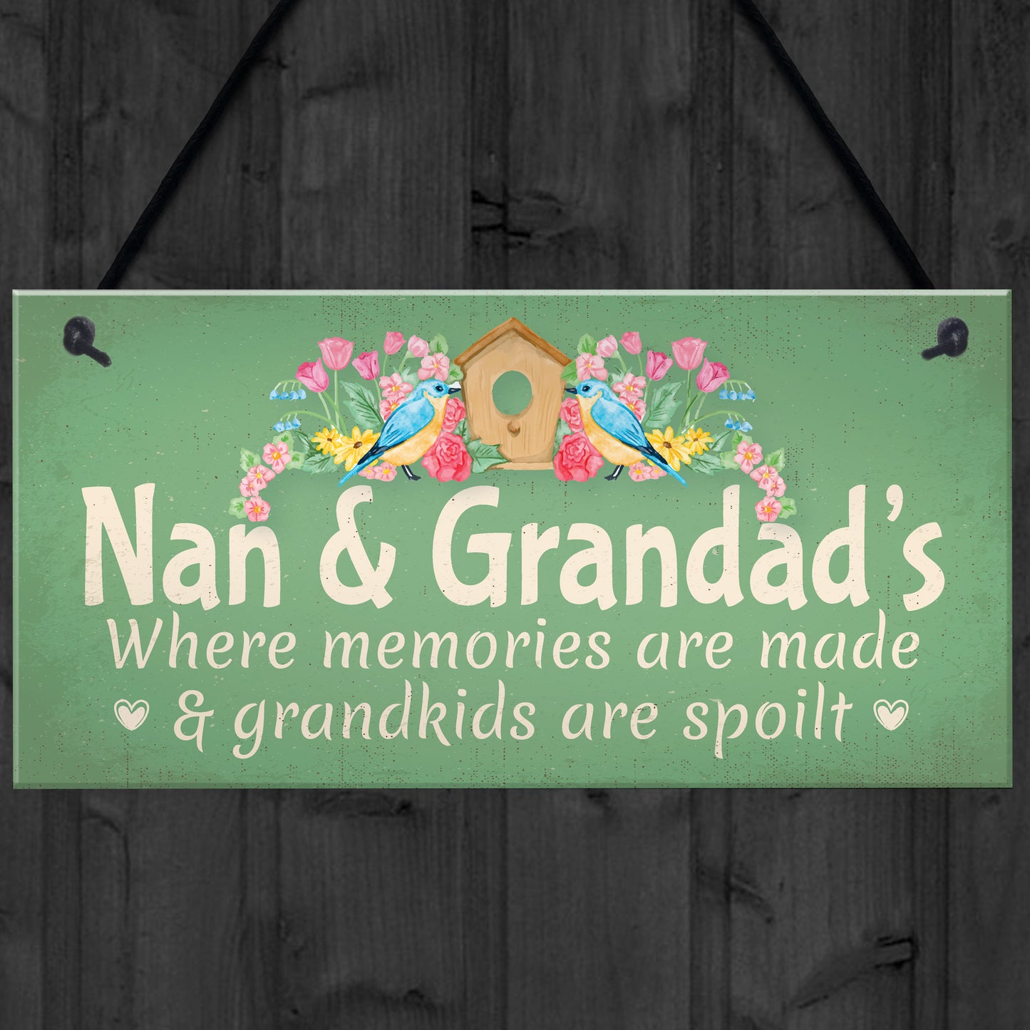 Nan & Grandad Hanging Wall Plaque Nan Gifts For Grandad Birthday