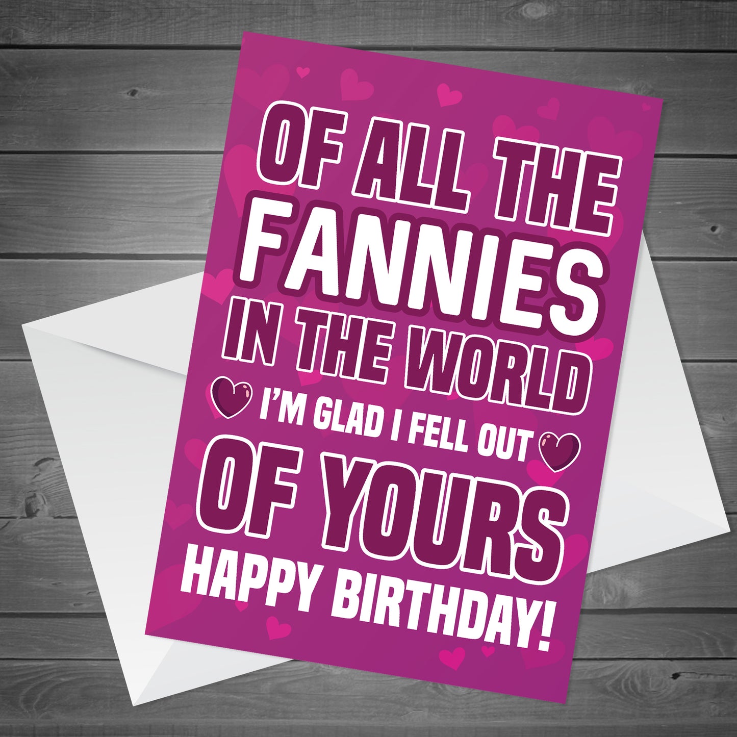 Mum Birthday Card And Funny Wooden Heart Gift For Mum
