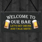 WELCOME Bar Sign Hanging Door Wall Plaque Man Cave Pub Bar