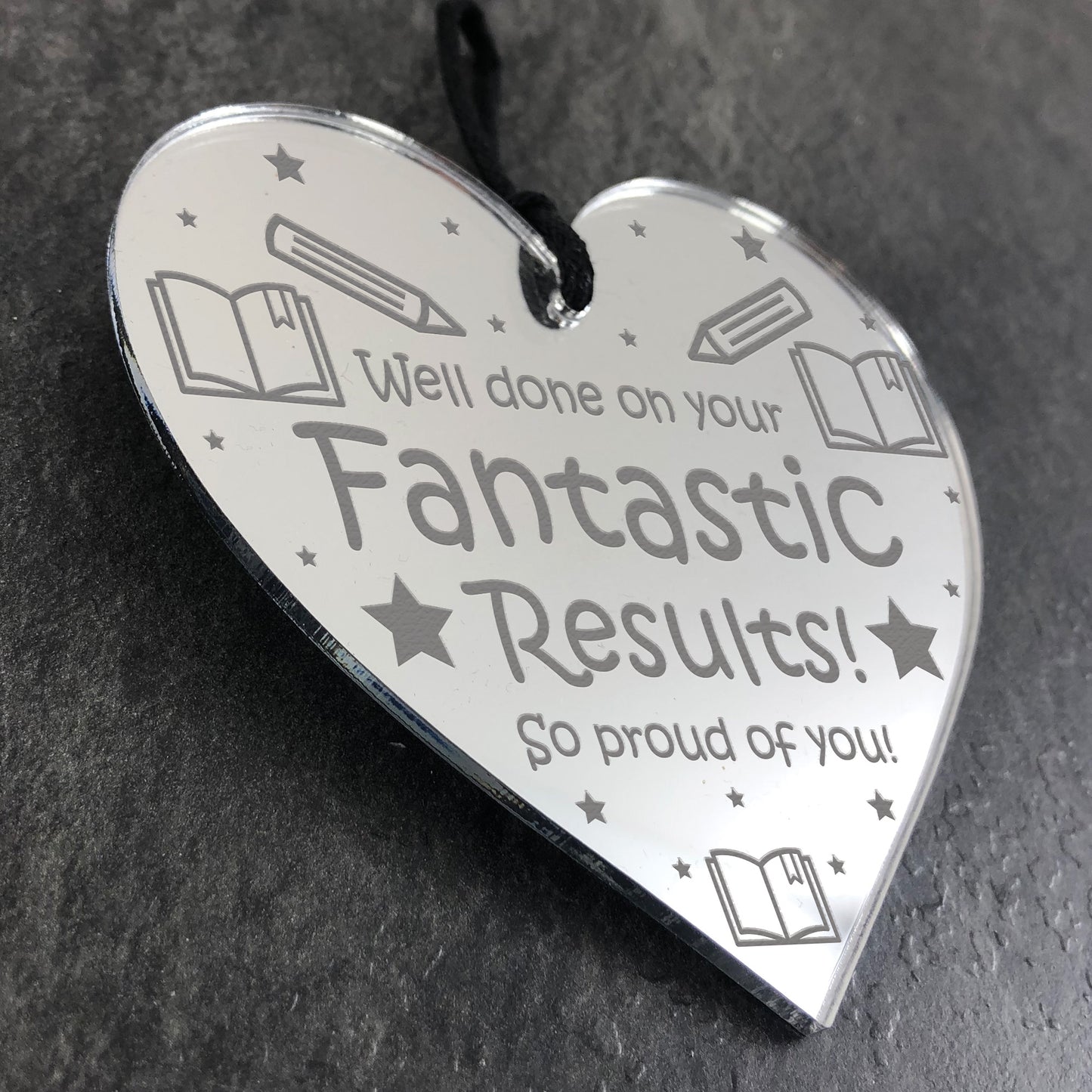 Congratulations Gift FANTASTIC Results Engraved Heart Daughter