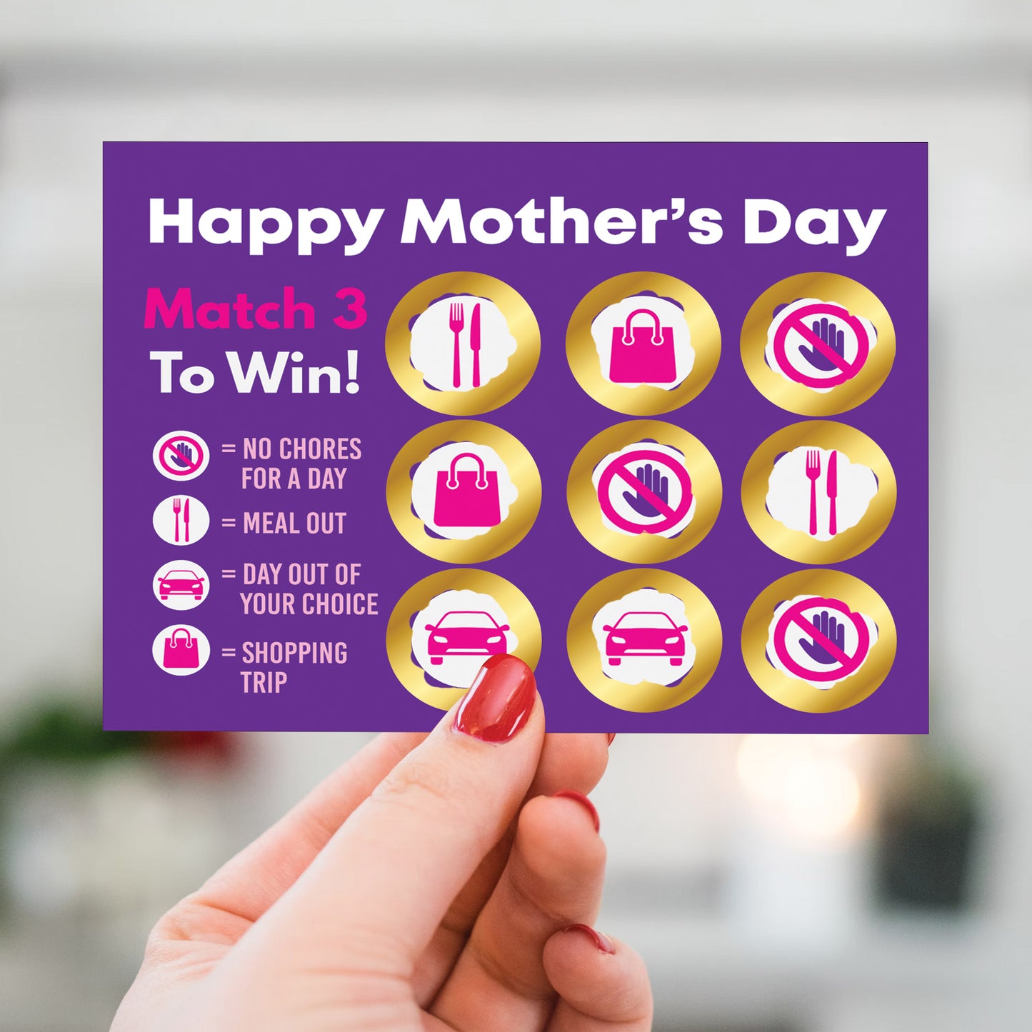 Surprise Mothers Day Gift Mother's Day Scratch Card for Mum Card