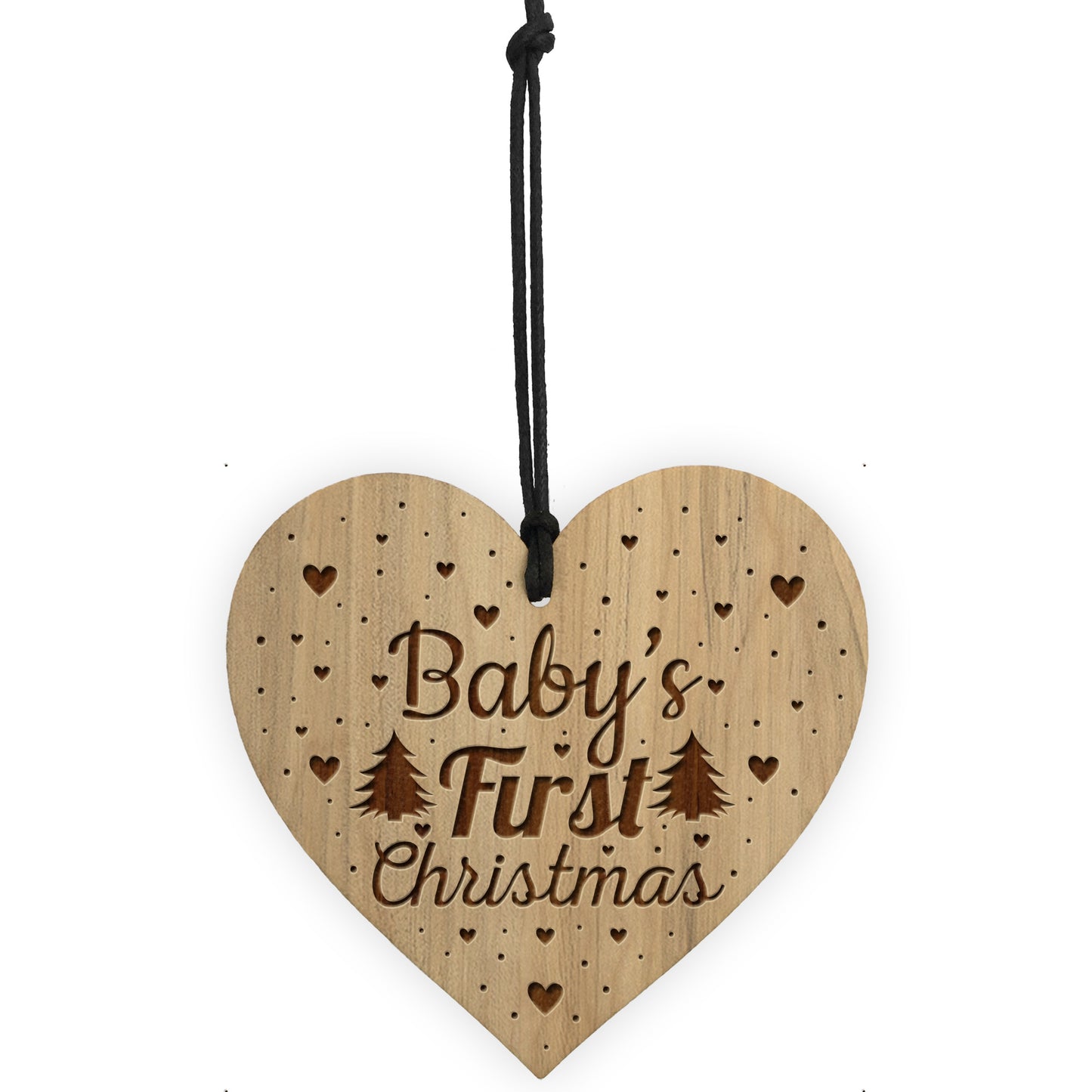 Babys First 1st Christmas Engraved Bauble Tree Decoration Gift