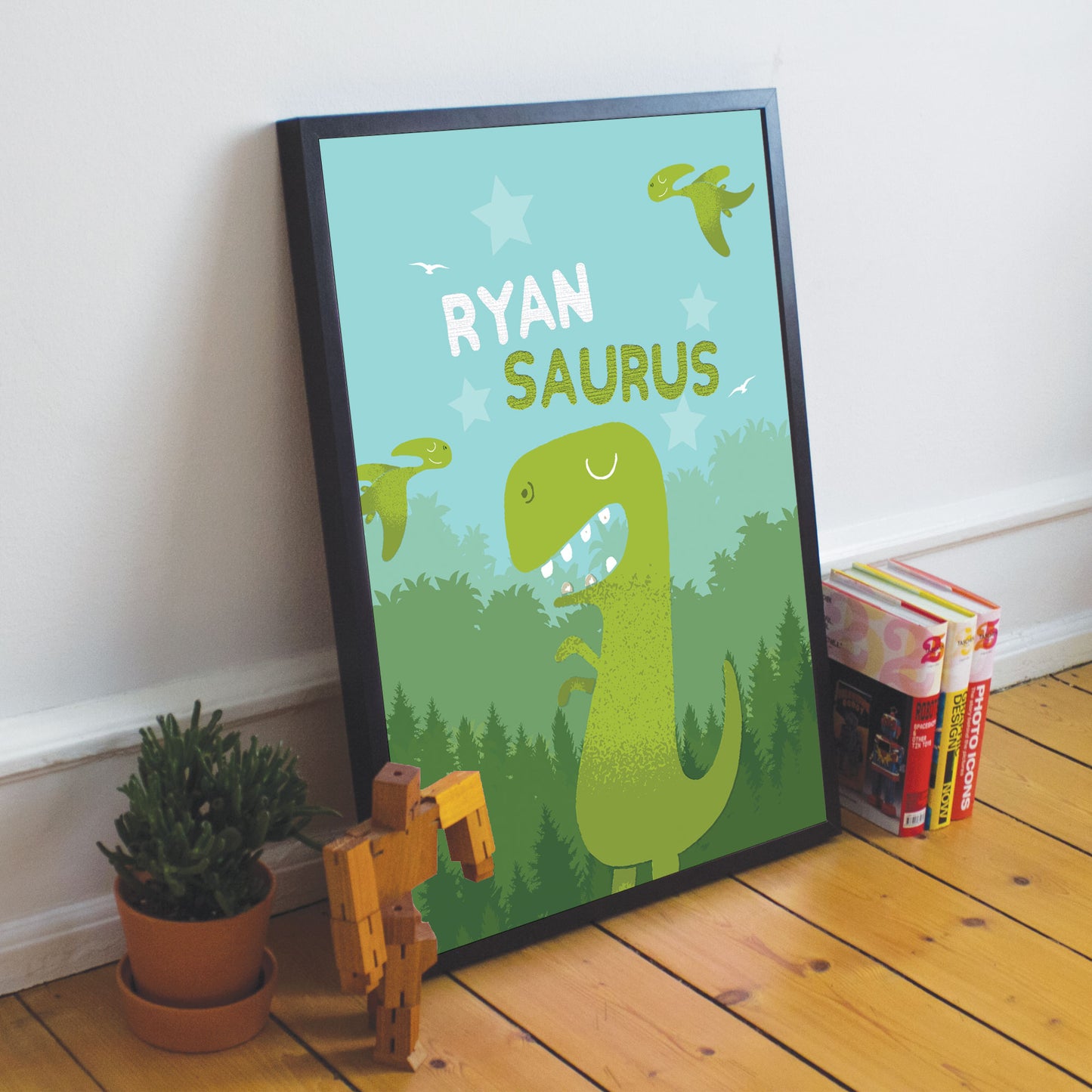 PERSONALISED Boys Bedroom Dinosaur Wall Art Boys Bedroom Decor