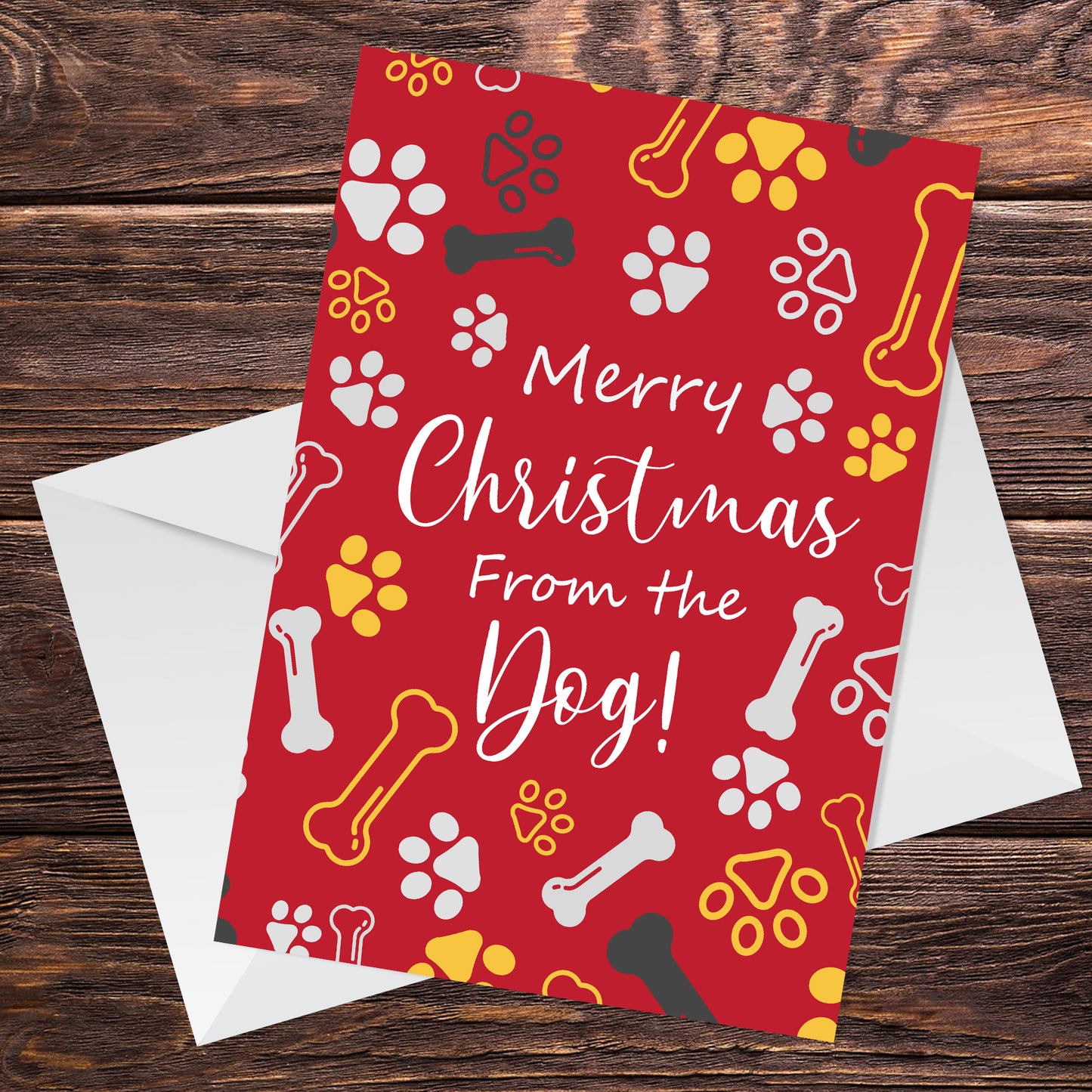 Merry Christmas Card From The Dog Funny Christmas Card For Mum