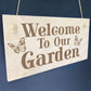 Garden Hanging Welcome Plaques Engraved Garden Shed Home