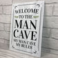 Funny Novelty Man Cave Sign Gin Beer Vodka Home Garden Plaque