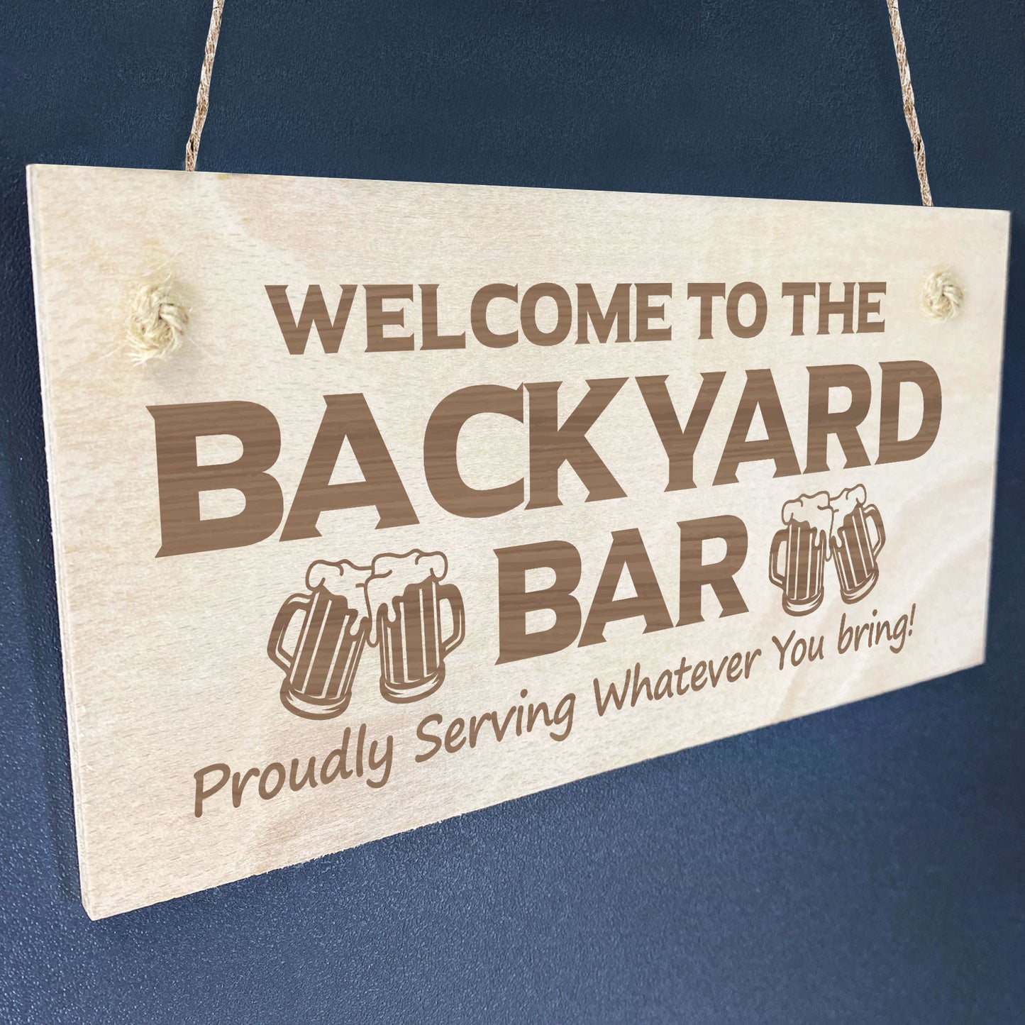 Backyard Bar Sign Wooden Engraved Sign Home Bar Sign Man Cave