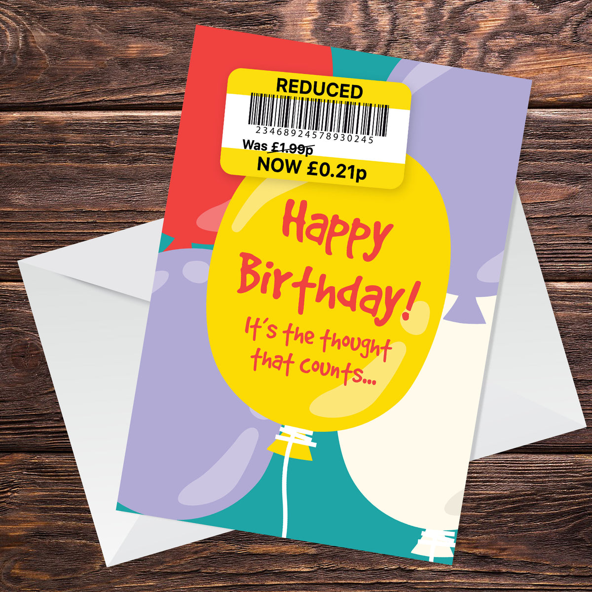Happy Birthday Card Funny Reduced Joke Birthday Celebration Card