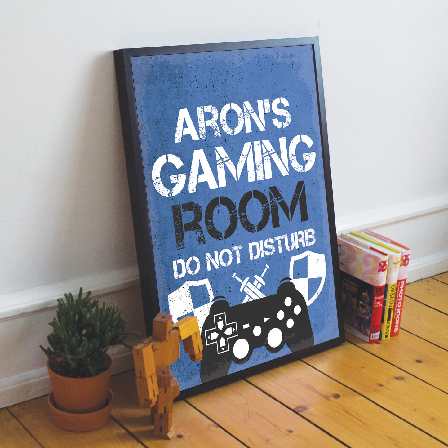 Personalised Bedroom Framed Print Boys Bedroom Wall Art