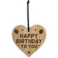 Birthday Gift For Him Her Wood Engraved Heart HAPPY BIRTHDAY
