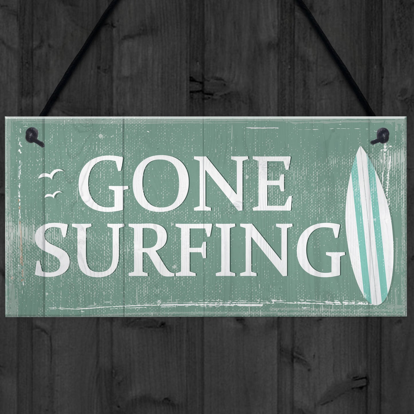 one Surfing Hanging Plaque Nautical Decor Beach Seaside Chic